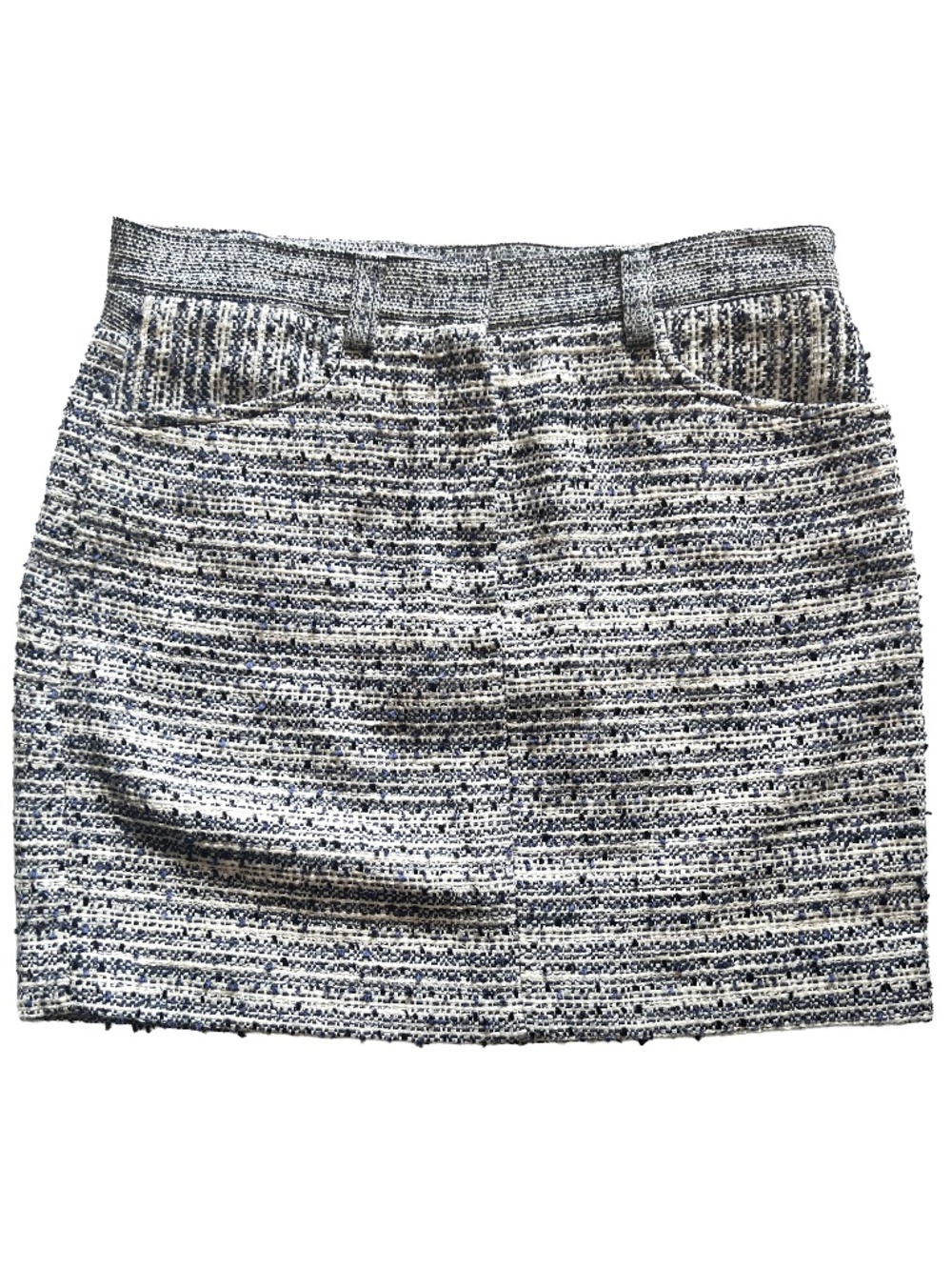 Maje Marl Mini Skirt in Blue and White Tweed / Size 34